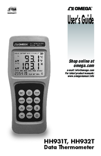 Thumbnail of document Manual - HH932T 1 & 2 Channel Bluetooth w/Free app Thermocouple Datalogger